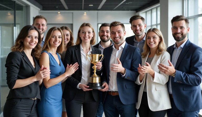CodeCapital Systems team celebrating an award
