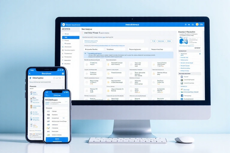 Healthcare application interface on multiple devices