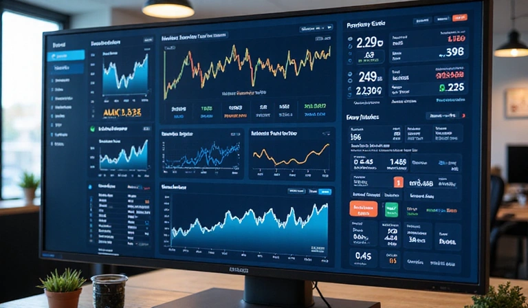 Financial technology dashboard with analytics