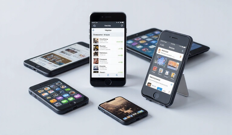 Mobile apps displayed on various devices